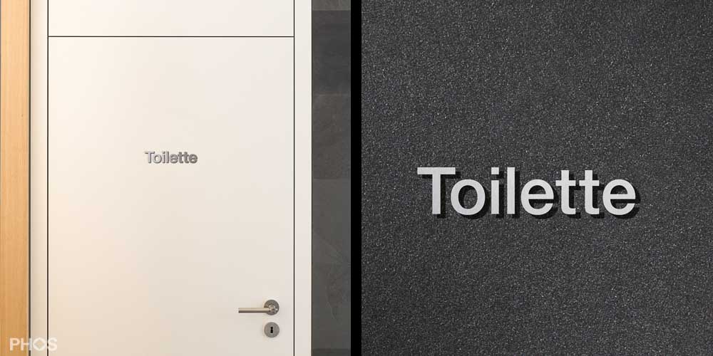 Schriftzug Toilette B0901-40