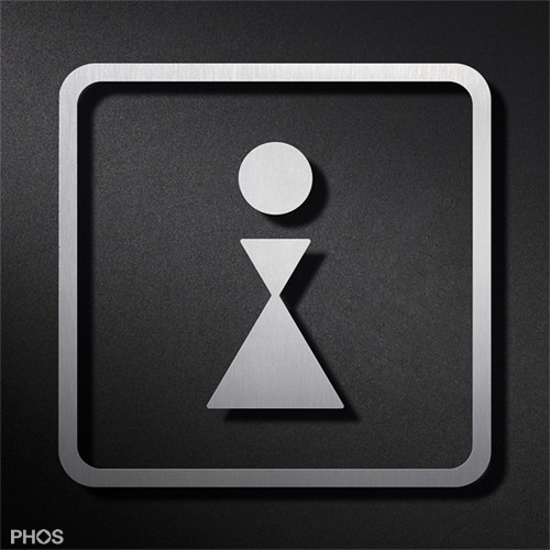 WC-Schild Piktogramm WC Frauen mit optionalem Rahmen
