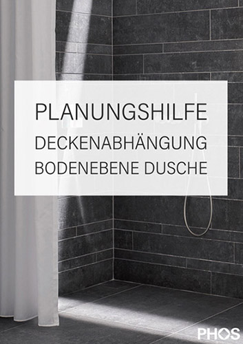 Planungshilfe Deckenabhängung bodenebene Dusche