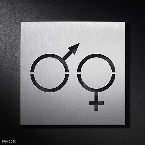 WC-Toilettenschild Gender Symbol Herren Damen PS2701