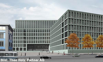 Polizei- und Justizzentrum Zürich mit PHOS Duschablagen. Foto: Theo Hotz Partner AG