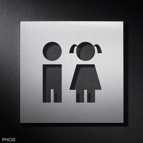 WC Schild Kinder Jungen und Mädchen