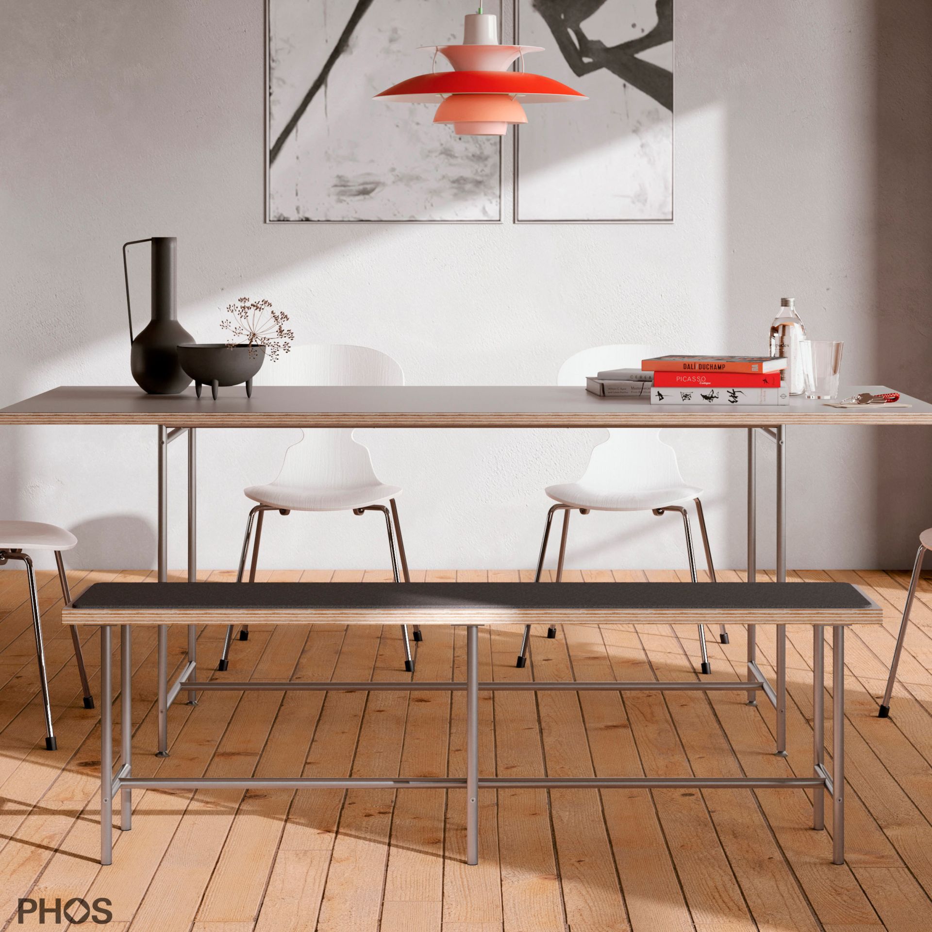 Karlsruher Tisch - Esstisch - weiß - 200x90 cm