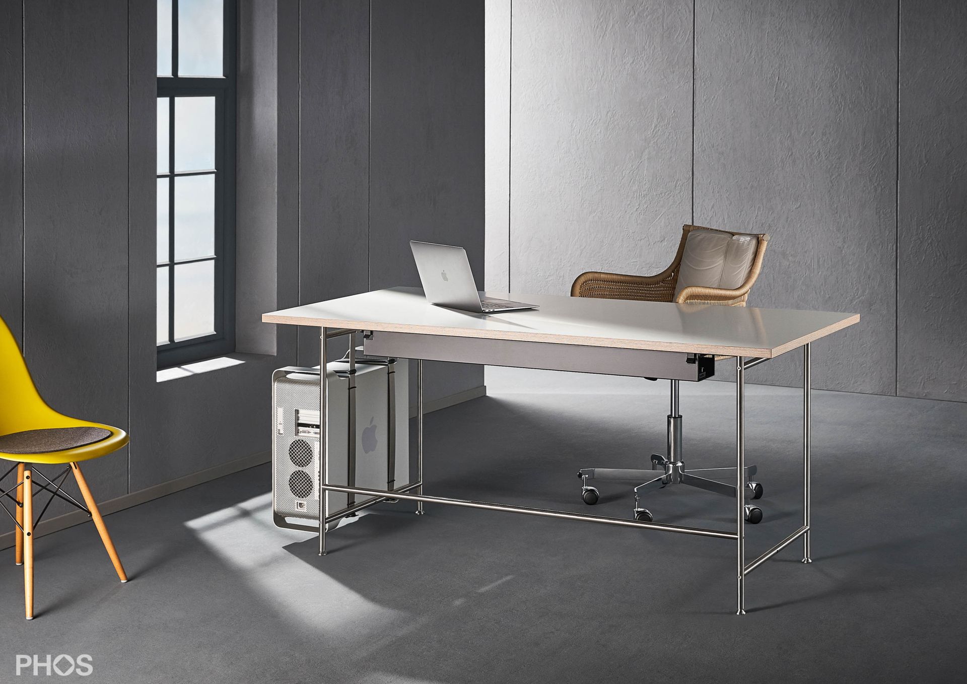 Karlsruher Tisch - Schreibtisch - weiß - 160x80 cm
