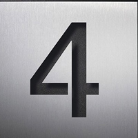 Hausnummer Edelstahl Zahlen Buchstaben Türnummer Hausnummerschild 3d design weiß 